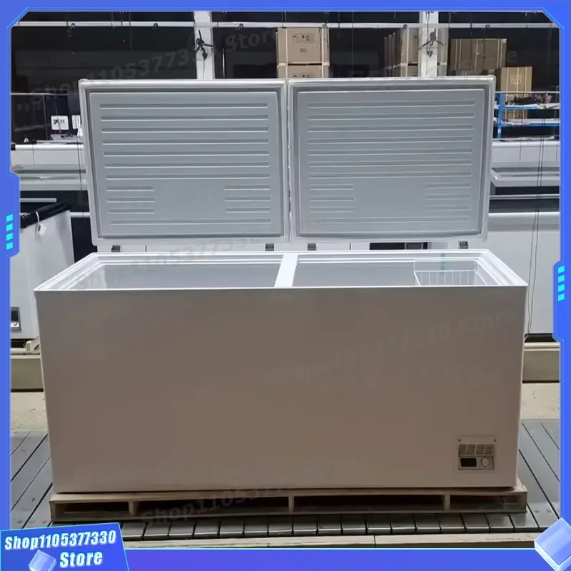 Large Capacity Commercial Horizontal Deep Freezer Top Door Design For Supermarket Storage Heavy Duty Unpacking Chest Unit
