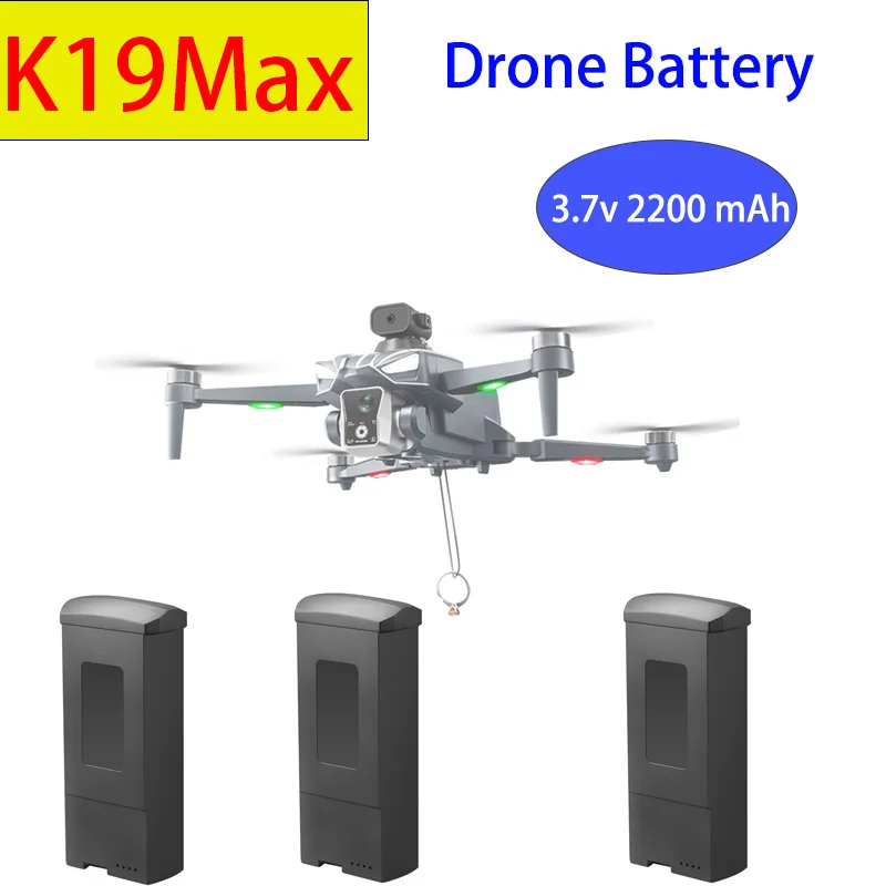 Batteria Drone K19MAX Batteria Lipo originale 3.7V 2200mah per K19max Drone RC Quadcopter Batteria per elicottero Volante per 20 minuti