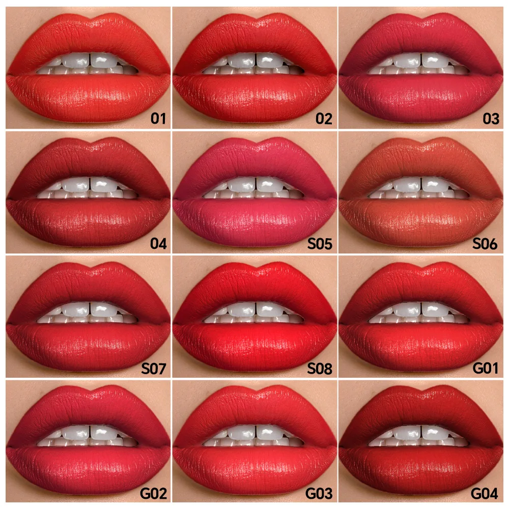 4색 매트 립스틱 버터플라이 세트, 컵에 묻지 않음, 오래 지속되는 벨벳 질감, 부드러운 매트 립 컬러