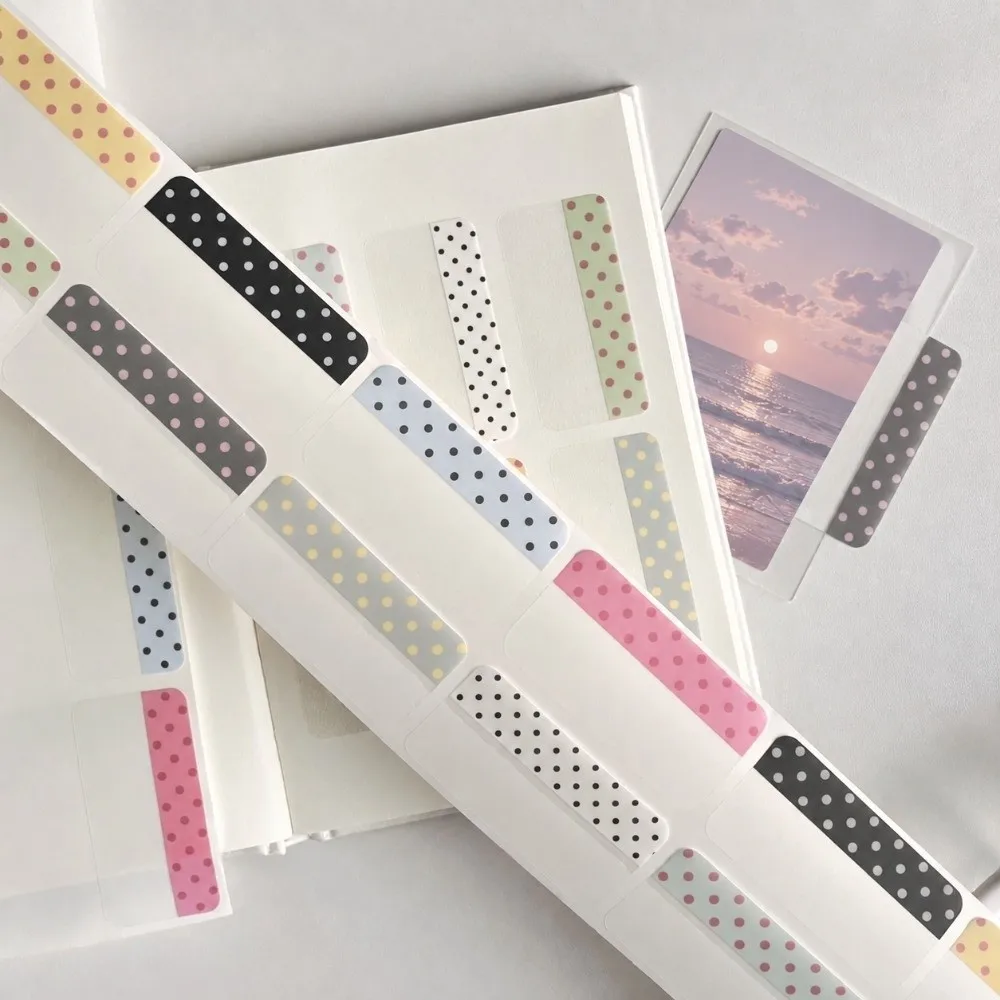 100Pcs/Roll Practical Polka Dot Index Tabs Writable Classification Index Stickers Self Adhesive Page Markers DIY Scrapbooking
