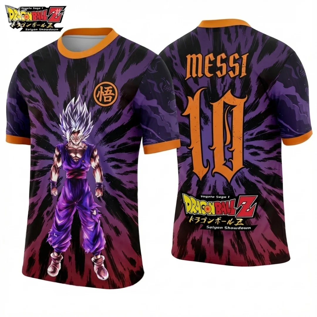 

Summer 2026 Dragon Ball Wukong Free Ultimate Power (trillion) No. 10 Theme 3D Print Breathable T-shirt Adult Parent-child Top