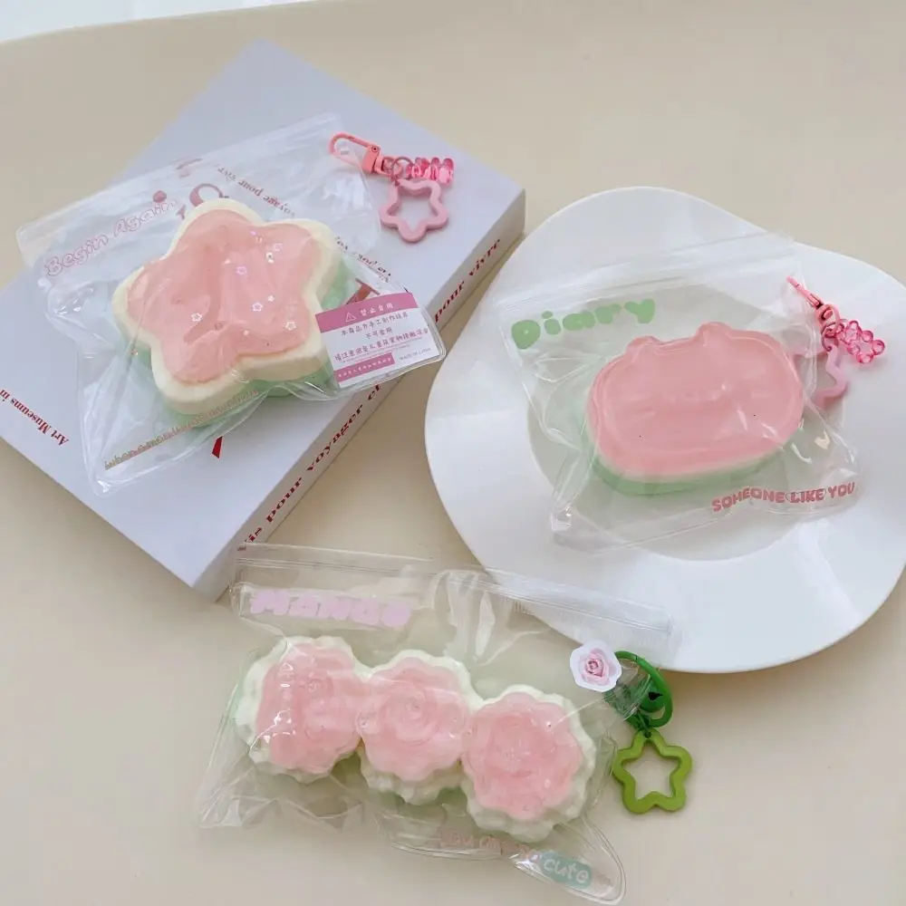 Estrelas simulação melancia squeeze brinquedo antiaderente gato super elástico brinquedos de frutas elástico super macio lento rebote brinquedo de frutas crianças