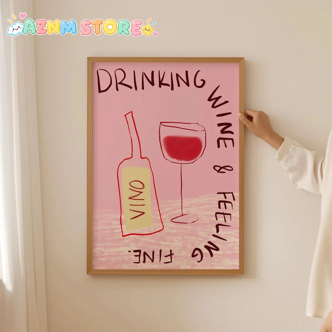2D Flat, 2D Flat, 1pc Wall Decor, Retro Poster, Cheers Artwork, Suitable for The Kitchen (Includes Drink Prints, Cocktail Art