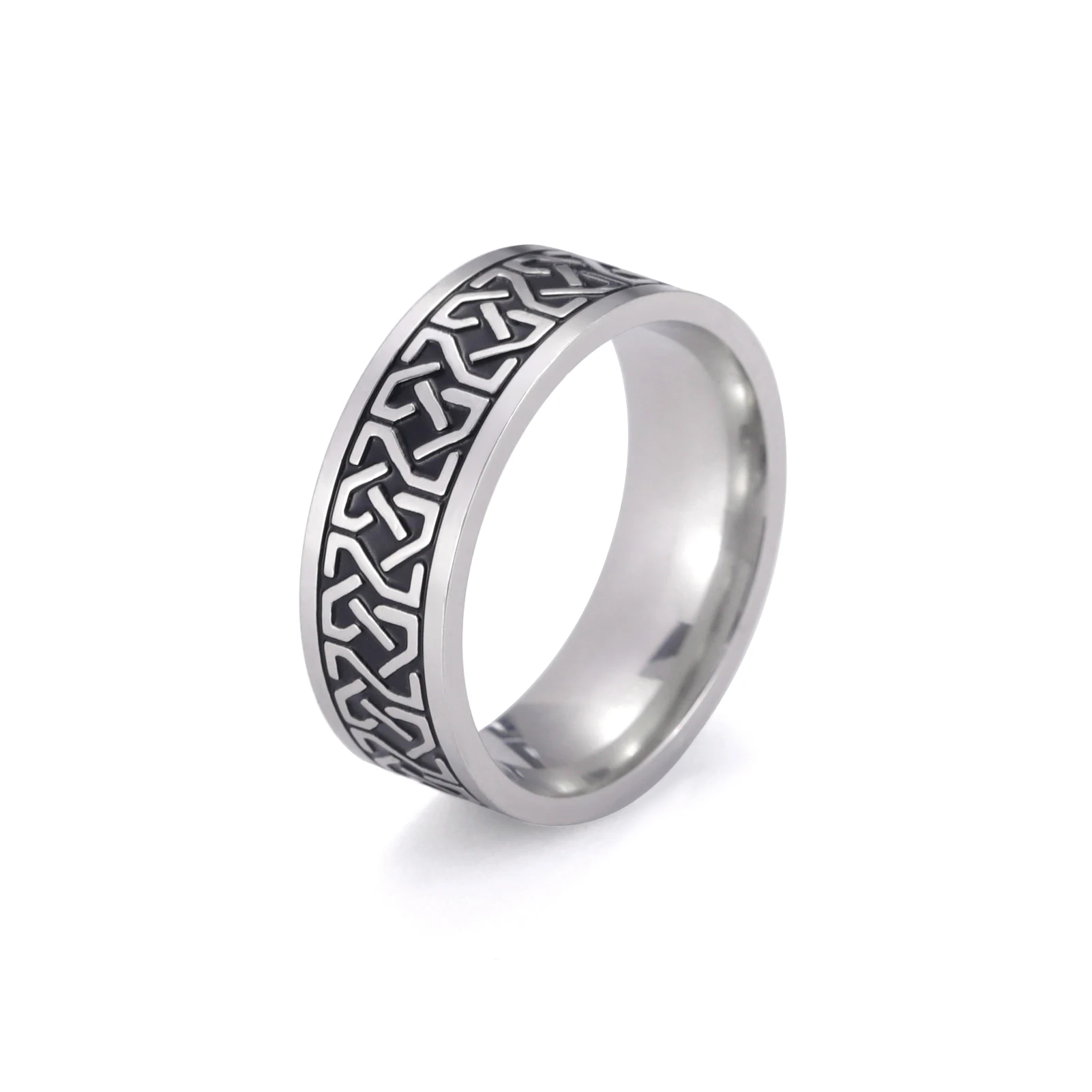 HIPEE Vintage Stainless Steel Viking Classic Valknut Celtic Knot Ring for Men Women Rotatable Fidget Anxiety Spinner Rings