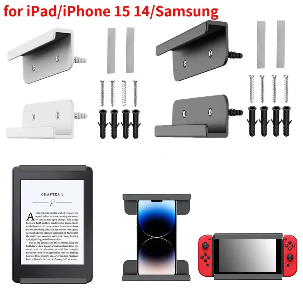 

2 Pcs Universal Wall Mounted Tablet Stand Holder Stabilizer Tablet Holder for Tablet/Mobile Phone/E-Reader/Remote Control