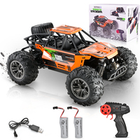 VATOS Monster Truck Remote Control Car 2.4GHz 1:16 RC Car 2WD Offroad RC Vehicle 15km/h All-terrain RTR Truck Toy for Kids Boys