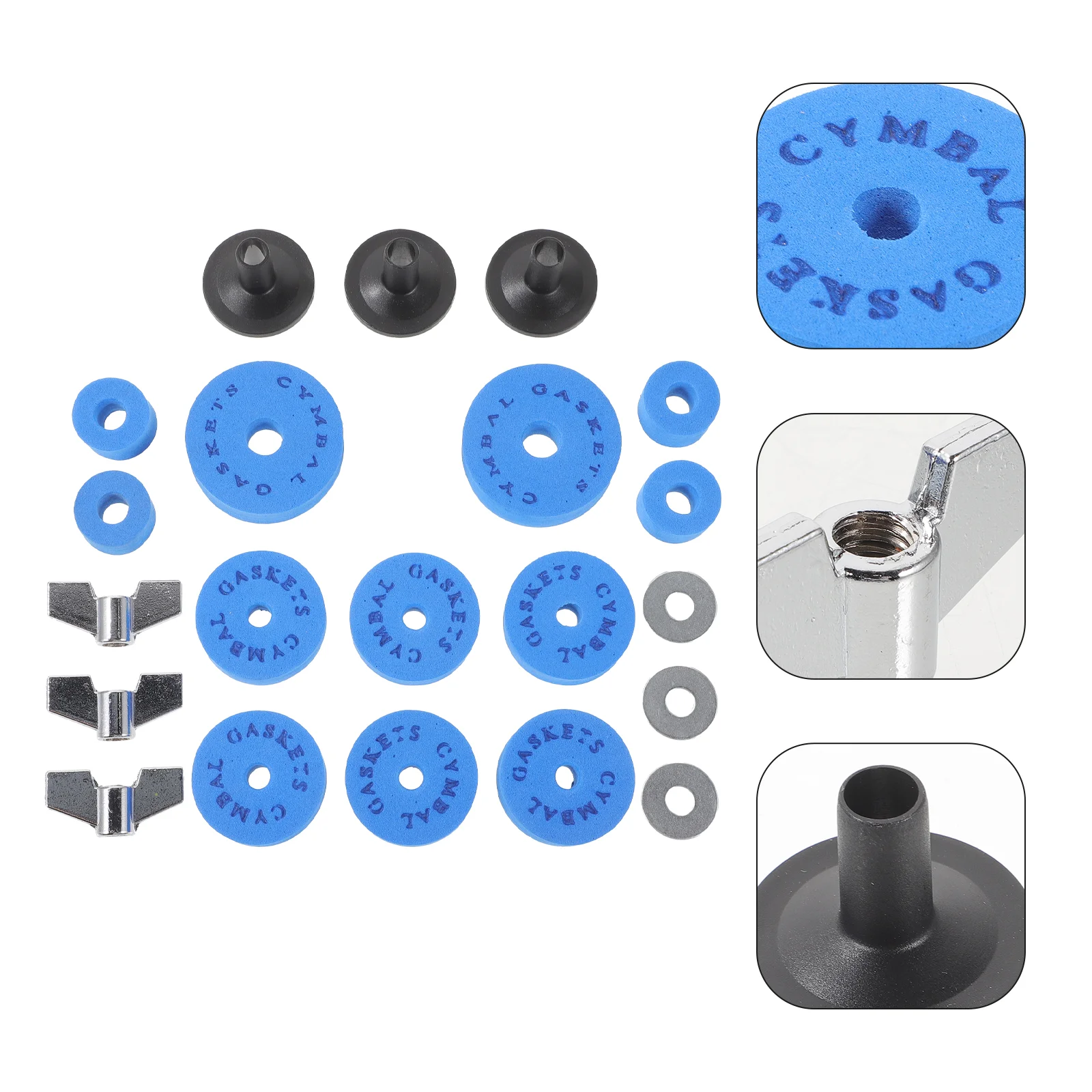 

Drum Pads Cotton Cymbal Eva Accessories Clutch Tube Gasket Felt Replacement Metal Cymbals Supplies Nonslip Accessory