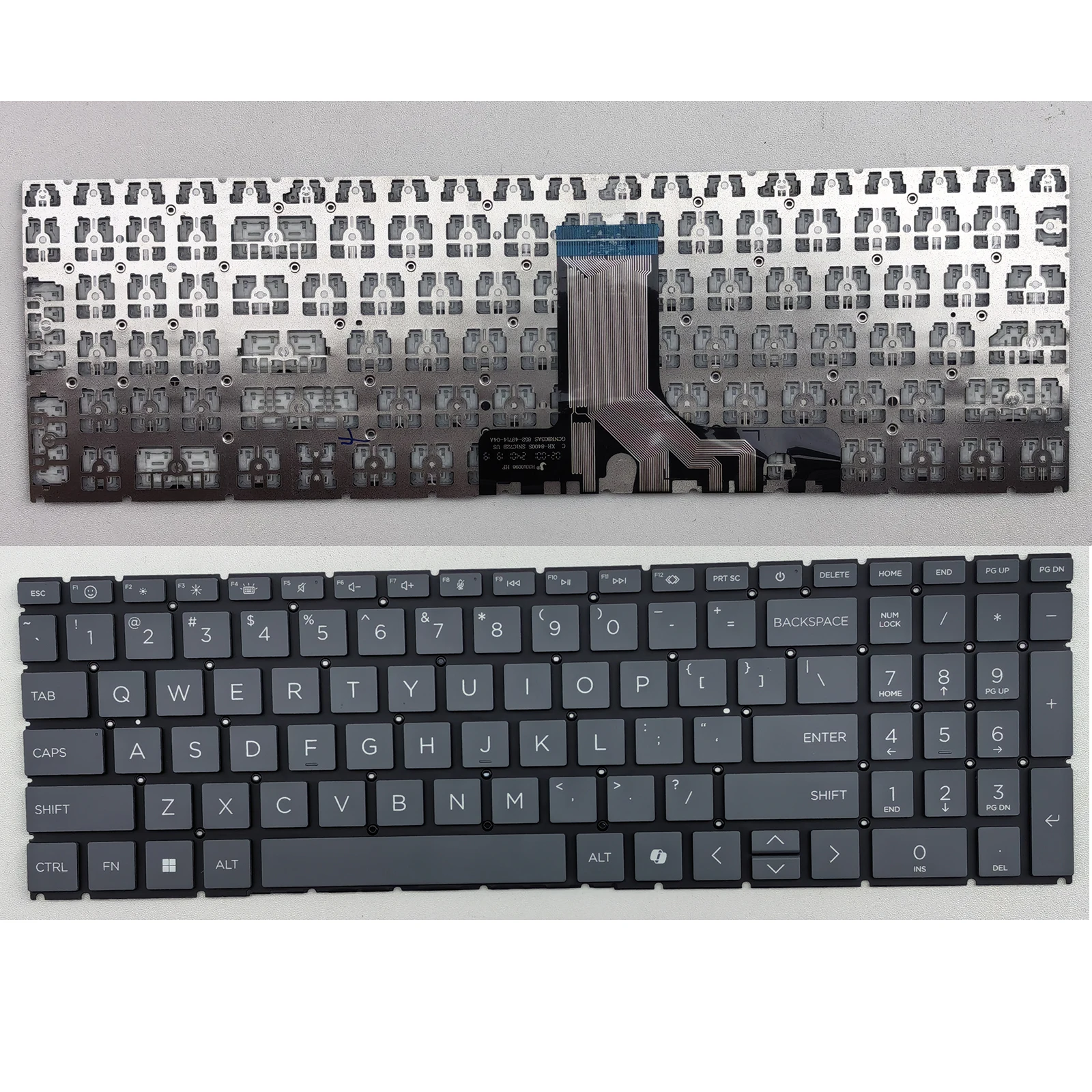 Laptop Keyboard for HP Pavilion 15-EH 15-ER 15-EG 15-FC 15-FD AI US No Backlit Gray