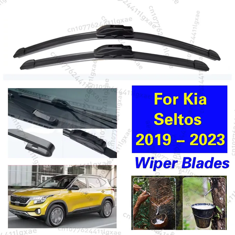 

Wiper Front Wiper Blades For Kia Seltos 2019 - 2023 Windshield Windscreen Clean Window Car Rain Brushes Car Accessories 24"+18"