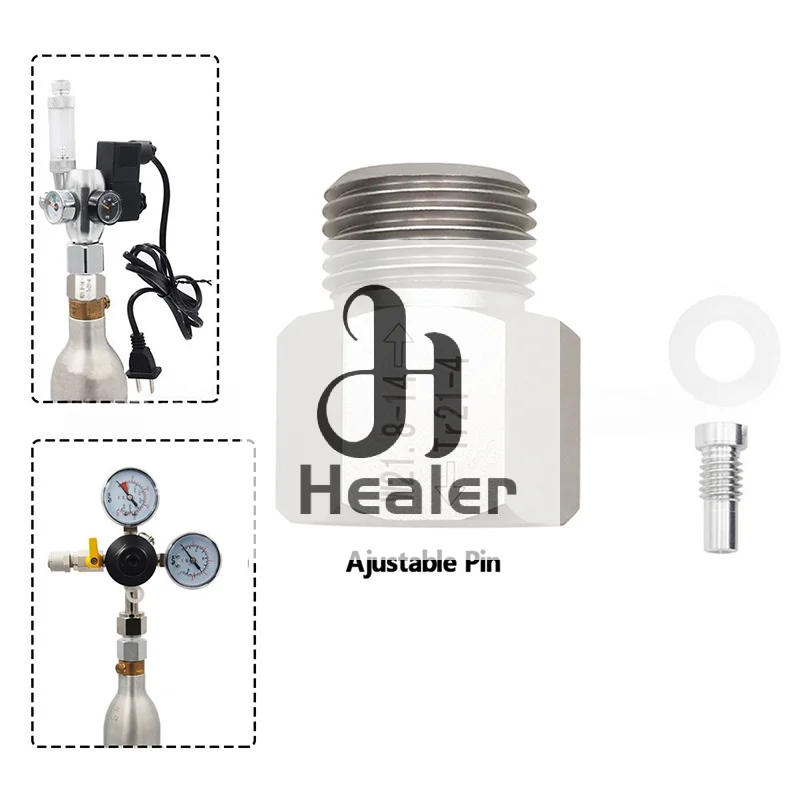 1 Set TR21-4 To W21.8-14 Convert Adapter CO2 Cylinder Soda Water Accessories For Aquarium Fish Homebrew Beer Corny Keg Co2 Parts
