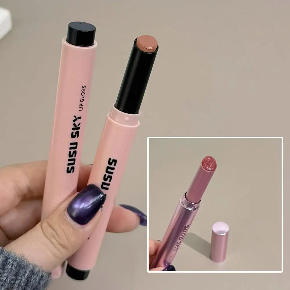 Korean Delicious Lipstick Matte Glitter,Mirror Glitter DuDu Dryness,Smooth Finish Lips,Hydrating Creates Application Plump V4K8