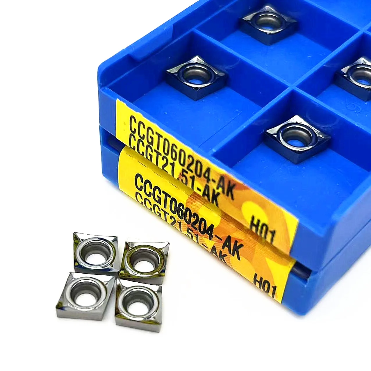 10ชิ้น CCGT060202 AK H01 CCGT060204 AK H01 CCGT060208 AK H01อะลูมิเนียมเครื่องมือกลึงคาร์ไบด์แทรกเครื่องมือ mesin bubut CNC แทรก