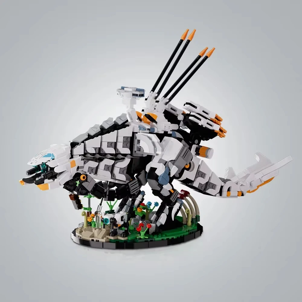 JAKI Mechanical Forbidden West Thunderjaw Builiding Blocks MOC Sets Game Horizon Thunder Monster Bricks Toys Kid Birthday Gifts