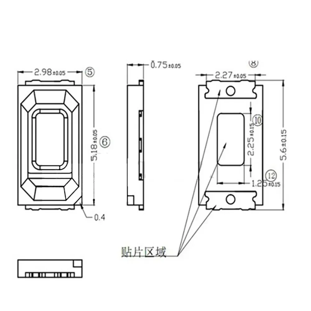 紫外線チップランプ,smdランプ,紫発光ダイオード,0.5w,0.2w,395nm, 400nm, 5630, 5730