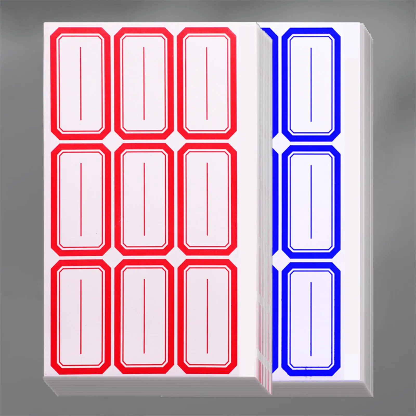 10 Sheets/Pack - 1.5*2.75In/3.8*7Cm Universal Red and Blue Blank Label Stickers, Suitable for Labeling Food Packaging with Names and Dates, Item Name Labels, and Blank Stickers for Handwritten Content