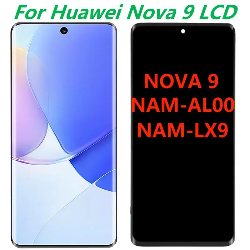 Original 6.57  For Huawei Nova 9 LCD Display With Frame Nova 9 NAM-AL00 NAM-LX9 LCD Touch Screen Digitizer Assembly Replacement