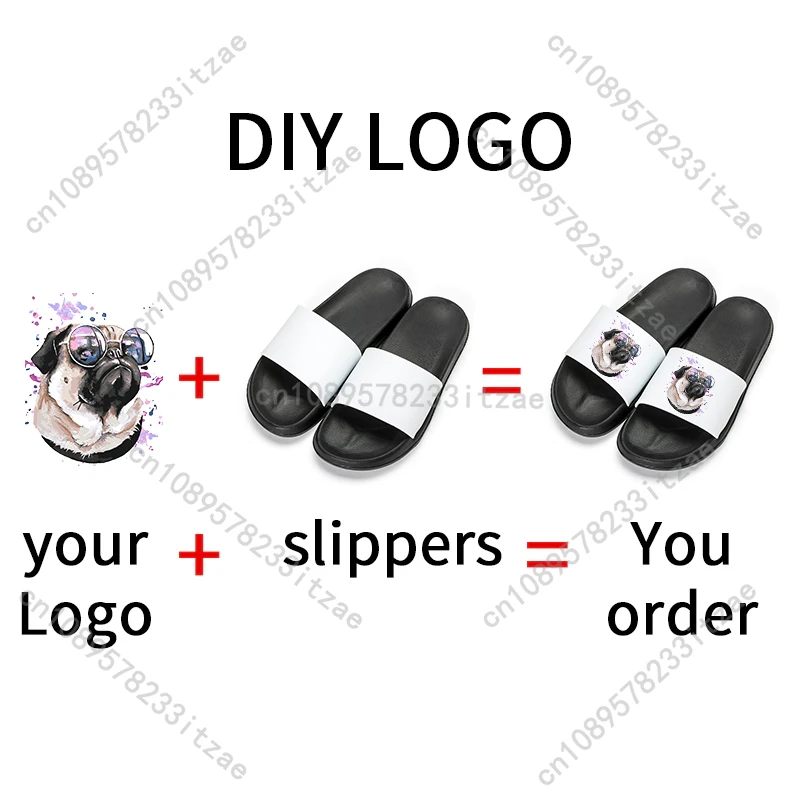 Custom slippers for men women happy flops indoor slippers flip flops men diy logo photo ladies slippers and sandals Home Shoes