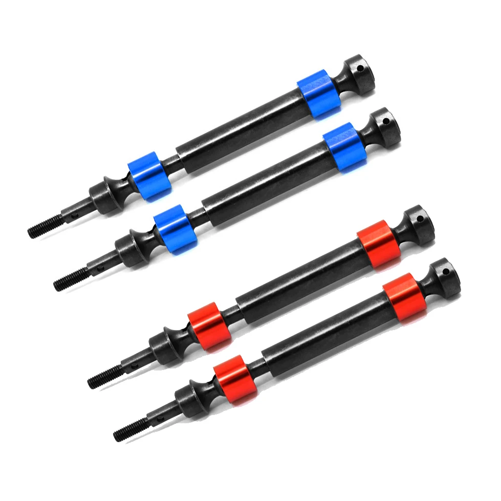 NEW 2Pcs Hard Steel Splined CVD Swing Driveshaft Axles For Traxxas 1/10 E-Revo Summit Revo 3.3 E-MAXX T-MAXX