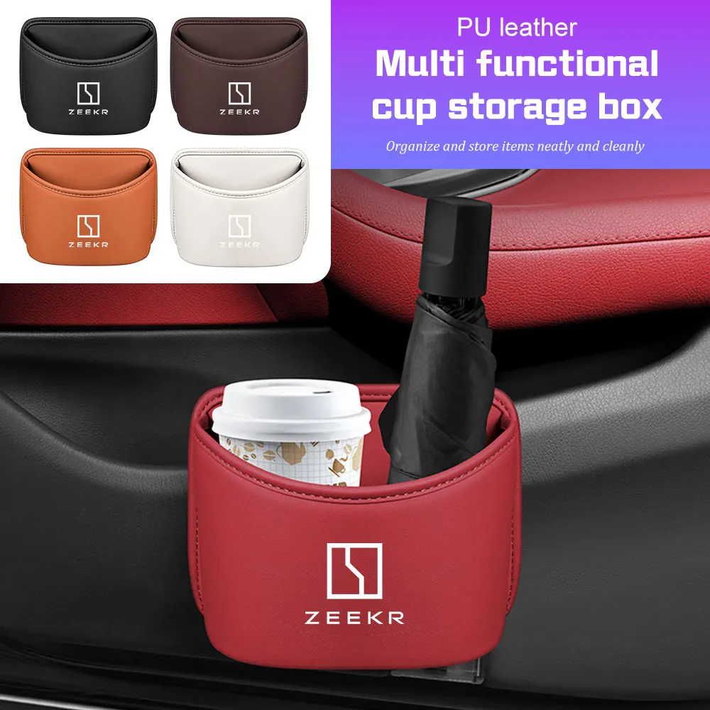 Leather Car Multi-functional Storage Box For ZEEKR X 001 7X 9X FR 007 GT 009 CX1E MIX Auto Door/Backrest Cup Holder Accessories