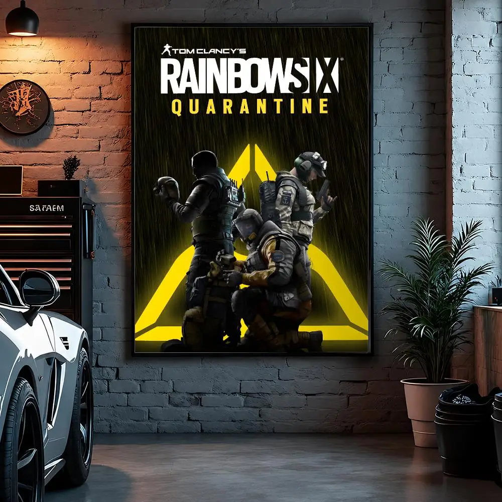 Game Tactical T-Tom Clancy's Rainbow Six Siege Poster Self Adhesive Art Poster Bedroom Dorm Gaming Room Decor Gift