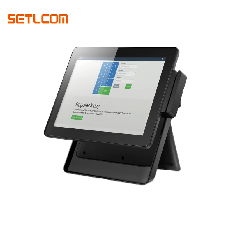 SETLCOM-caja registradora SA15 para supermercado egipcio, caja registradora pos de 15 pulgadas en línea con cajón de caja registradora