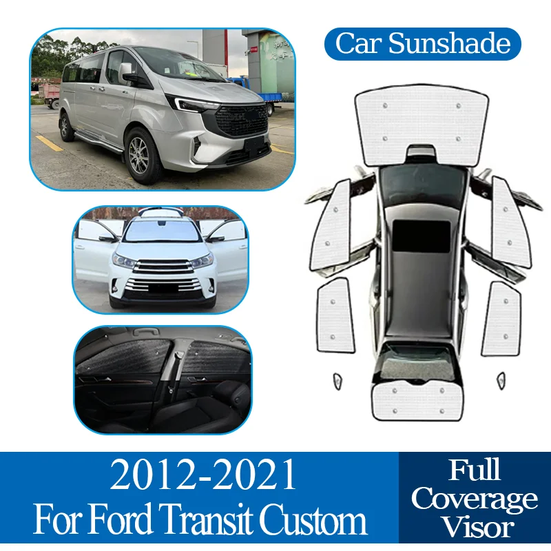 

For Ford Transit Custom 2012-2021 2018 2019 2020 Anti-UV Car Coverage Sunshade Window Sunshade Cover Protection Board Auto Visor