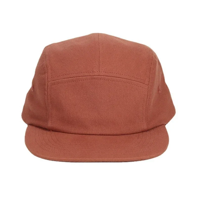 CasAdvantages-Casquette en pur coton à cinq panneaux pour hommes et femmes, Casquette d\'opérabilité de couleur unie, Casquette Snapback, Casquette