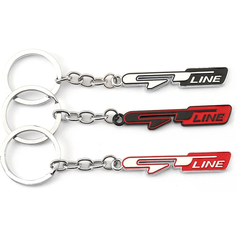 Car Keychain Key Chain GT line Logo Auto Keyring Key Holder For KIA K2 K3 K5 KX3 kX5 RIO Niro Sportage Stinger Sorento Carens