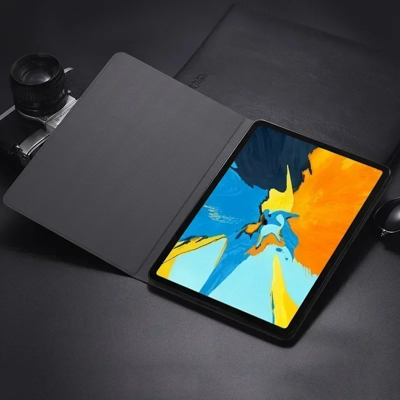 Sarung Tablet kulit, sarung Tablet sederhana warna polos untuk Ipad 9 8th 7th 10.2 gaya buku pelindung berdiri untuk Ipad 10th Air 5 4 10.9 Mini 6 3 2 Pro 11