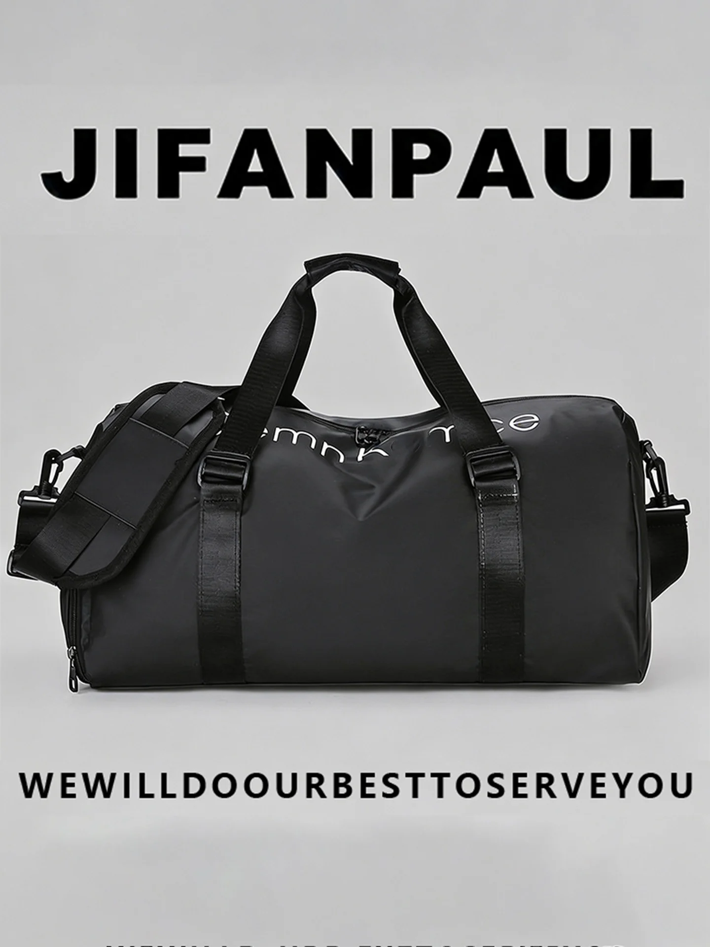 Large Capacity Fitness Bag Men's Travel Bag Handheld Short Trip Swimming Dry Wet Separation Training Sports Bag JIFANPAUL