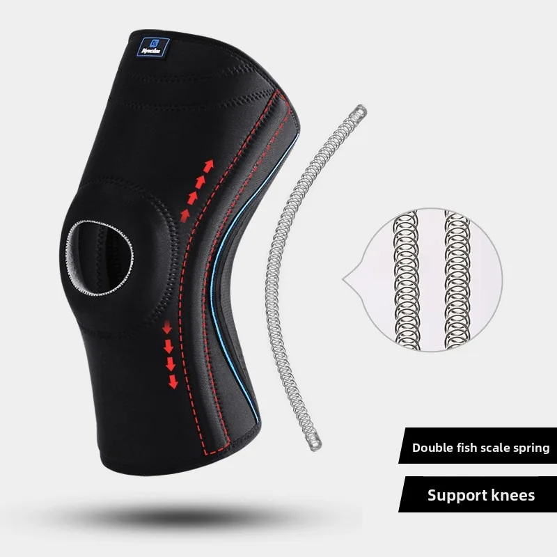 Men Women Anti Collision Knee Pads Silicone Anti Skid Spring Supports Shock Absorption for Fitness Cycling Mountaineering Runnin