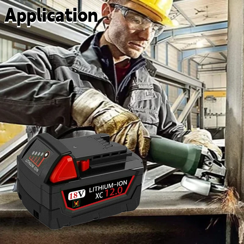 Original 18V 12Ah For Milwaukee M18 battery 48-11-1815 48-11-1850 2604-22 2604-20 2708-22 2607-22 power Tools Battery