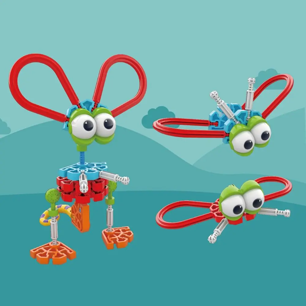 

Пластиковые строительные блоки с насекомыми и животными, шарнирные модели Монтессори, блоки, игрушки, коллекция ручной работы