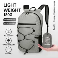 Outdoor Hiking Backpack, Ultra-light Portable Folding Small Bag Storage, Grid Shoulder Strap Camping Bag, Travel Waterproof Bag