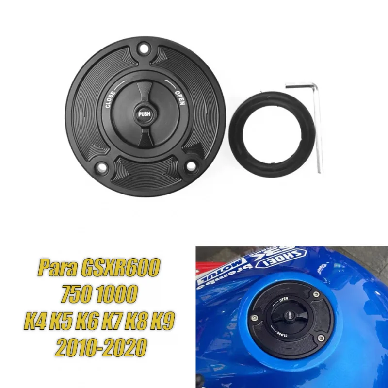 Fuel Tank Cap For Suzuki GSXR600 750 1000 GSXR1000 K4 K5 K6 K7 K8 K9 2010-2020 SV650 GW250 Bandit GSF 650 1250 GSX1300R