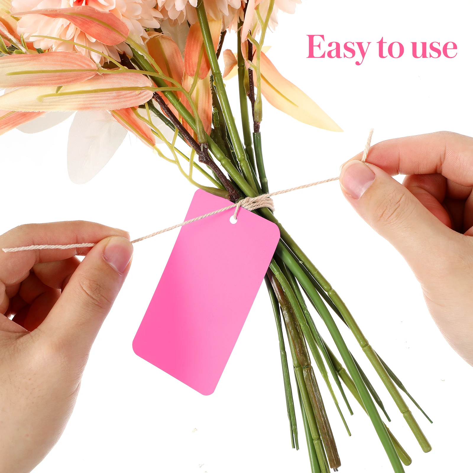 

200Pcs Blank Hanging Tags Pre-Punched DIY Labels for Wedding Festival Birthday Party Decoration Bookmarks Shop Accessory Mixed