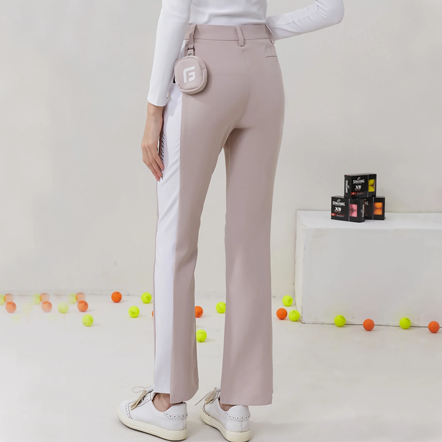 Golf Golf letnie jesienne długie spodnie z małą torbą dla kobiet Slim Fit sportowe odzież damska spodnie dresowe