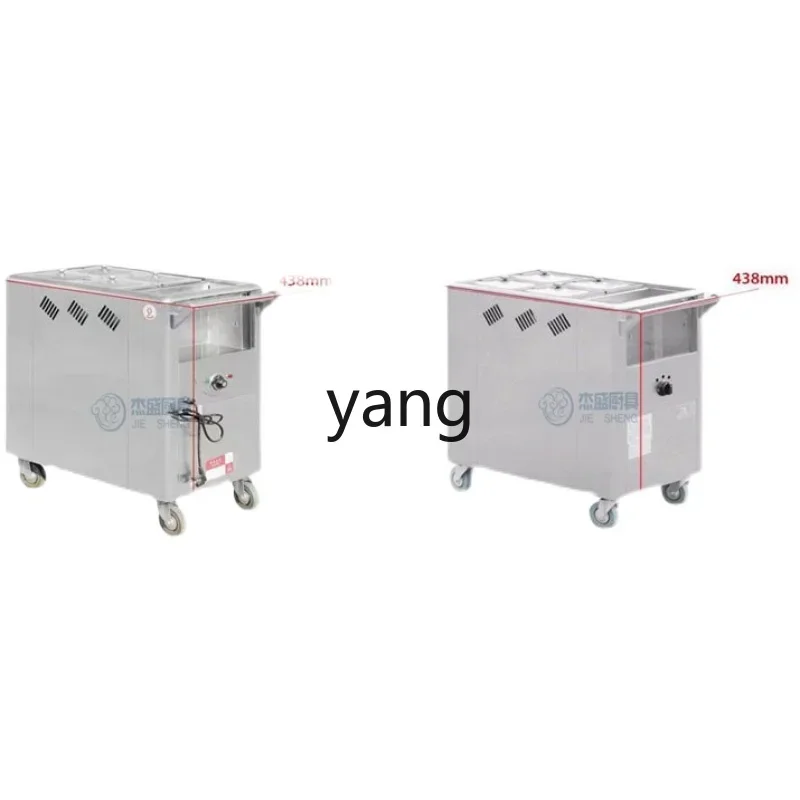 LH stainless steel four grids and six grids thermal insulation soup and porridge water truck commercial electric heating gas