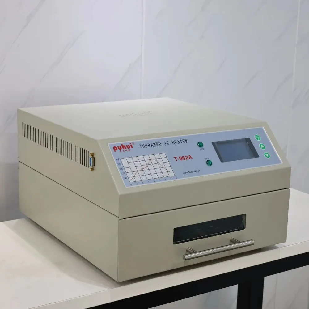 

Ranlraka T-962 Reflow Oven Desktop Soldering Oven with Programmable Heating Cycle for Electronics Manufacturing