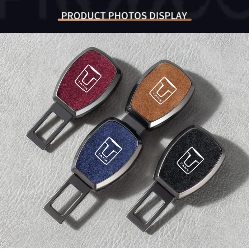 Car Interior chamois Seat belt Clip Metal Extenders Car Accessories For Great Wall GWM WEY TANK 300 400 500 Tank300 Tank500