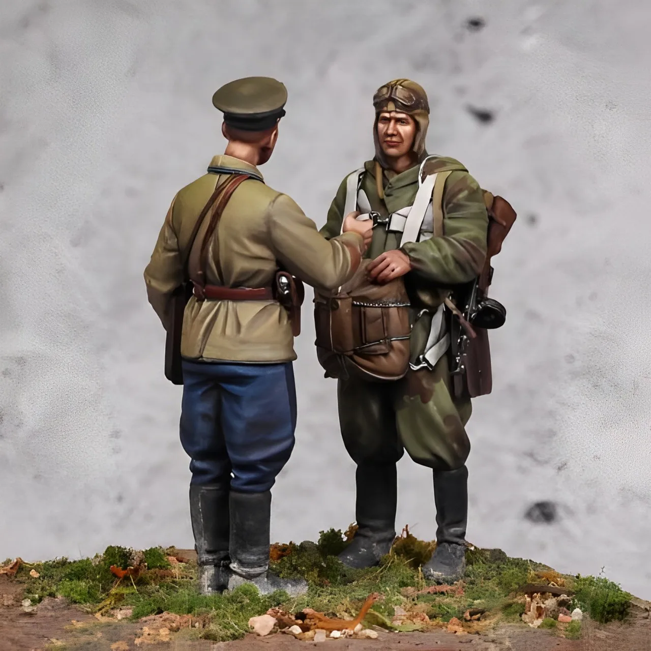 1/35 Resin unpainted model kit, military theme, Red Army Airborne Commander unassembled and unpainted GK, 1277R