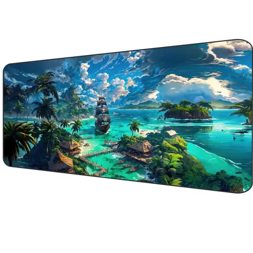 Coast Scenery Resort Mouse alfombrilla de escritorio de gran tamaño dormitorio aprendizaje juegos de Anime alfombrillas de ratón