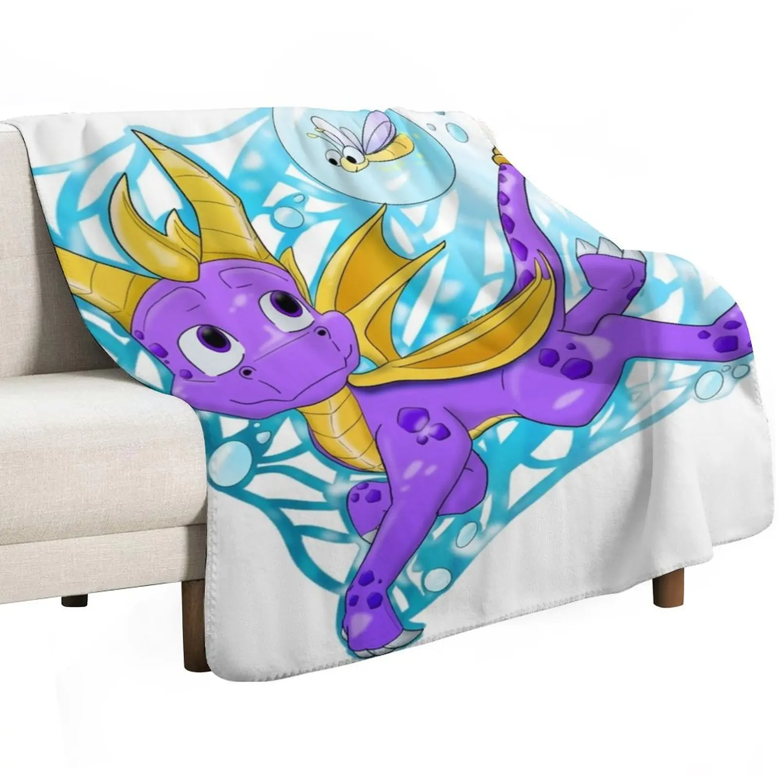 Swim Spyro Throw Blanket sofa bed Picnic Large Retros Bed linens blankets ands Blankets