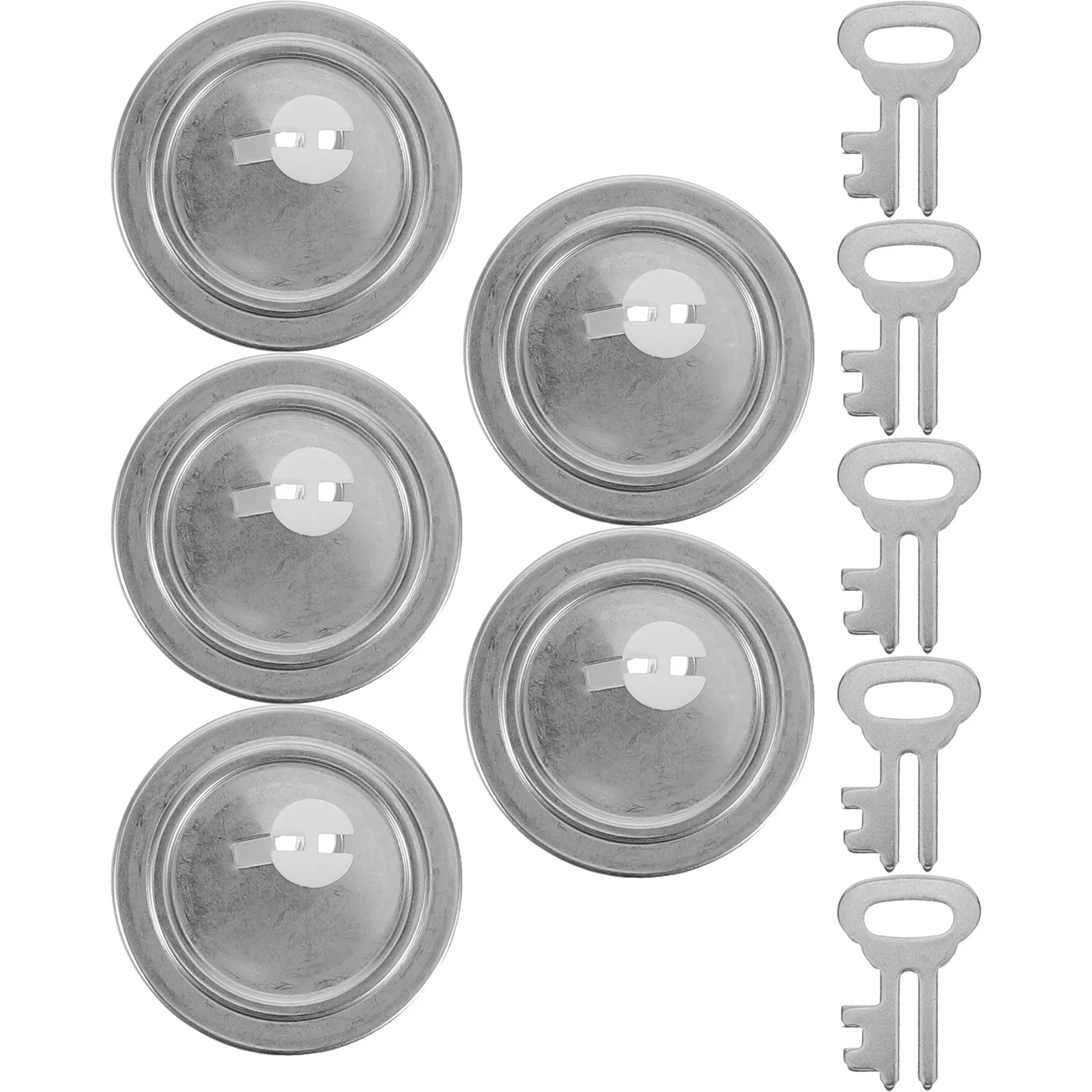 

5Pcs Lock Piggy Bank Stopper Money Bank Stopper with Key Secure Coin Saving Jar Cap Replacement Plug for DIY Saving Box Bottom