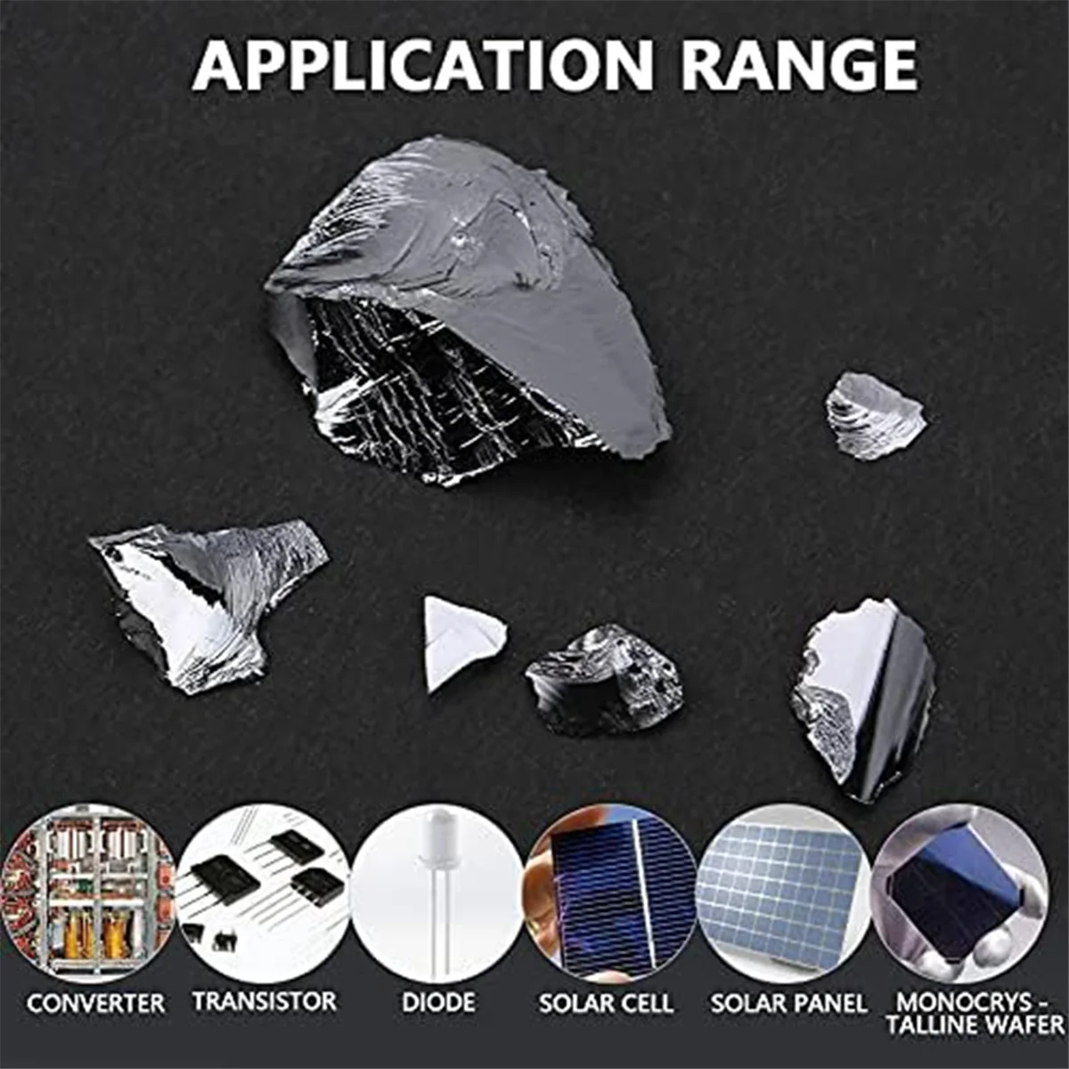 Silicon Metal, Elements 14 Semiconductor Monocrystalline Si Block, Raw Material for Monocrystalline (50G)