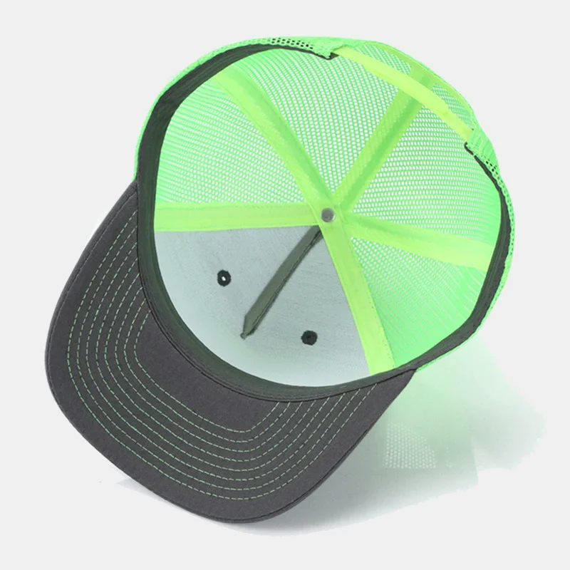 American Retro 5-panel Color Matching Unisex Baseball Cap Custom Logo Summer Outdoor Sunscreen Mesh Breathable Truck Driver Hat