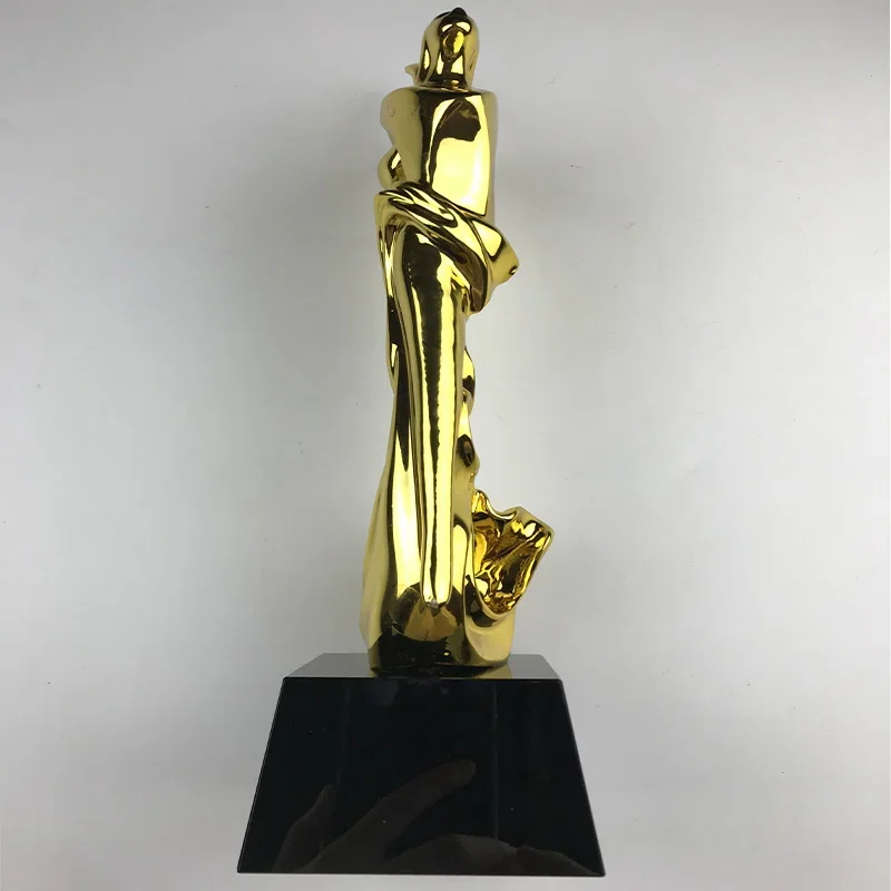 Customized Resin Trophy, Academy Sports Souvenirs, Gold Awards, Gold-Plated Souvenir, Craft Cup, 29cm, 30cm 31cm Home Decor, 1Pc