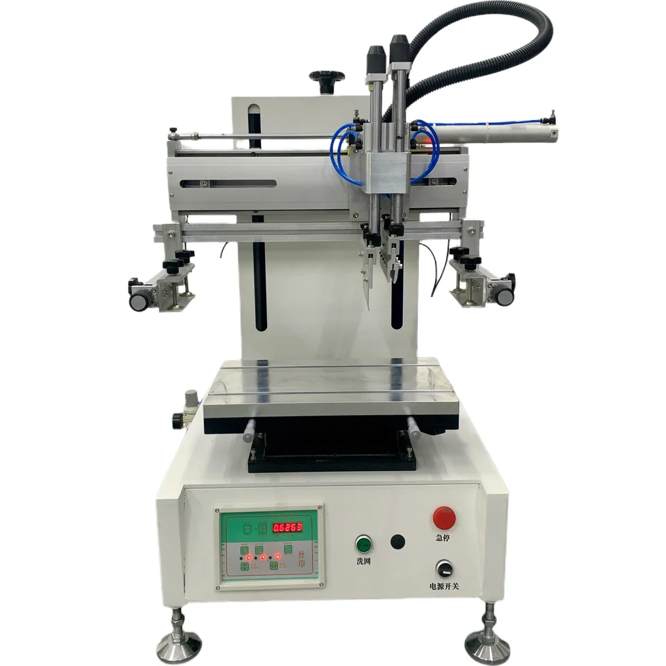 Semi-automatic 1 Color Screen Printing Machine With Suction Table For Ruler And Gift Bag Silkscreen Printing