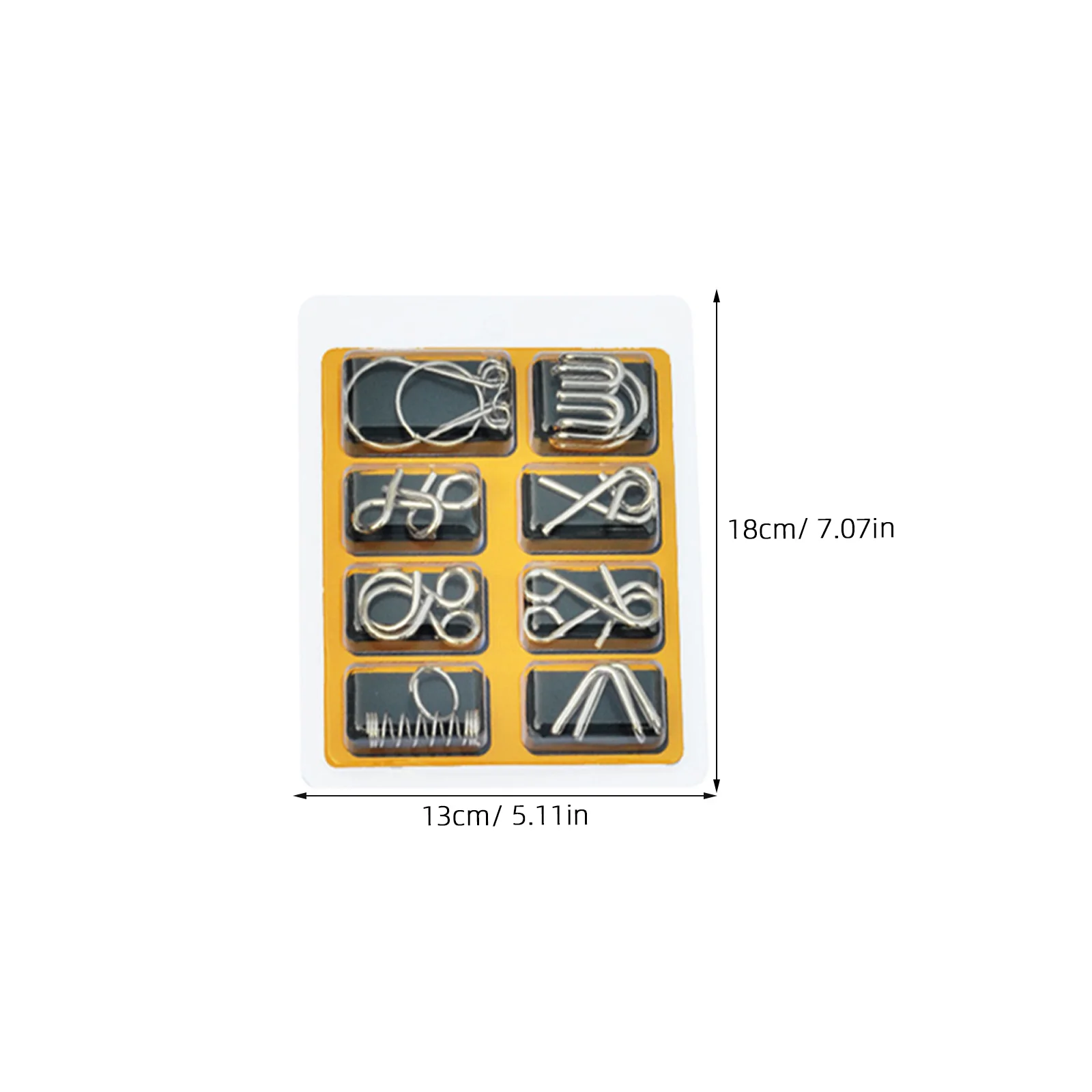 24Pcs Intelligence Puzzle Set Metal Brain Teaser Iq Game for Adults Kids Creative Ring Puzzle Buckle Intelligence Puzzles Ring