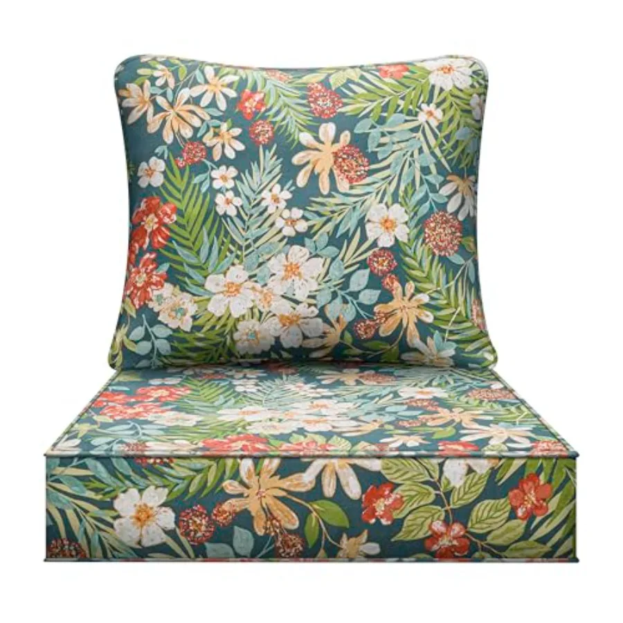 

Waterproof Outdoor Seat Cushion 24"x 24" 30D High Density Foam Patio Chair Cushions with Non-Slip Backing Patio Cushions for Pa